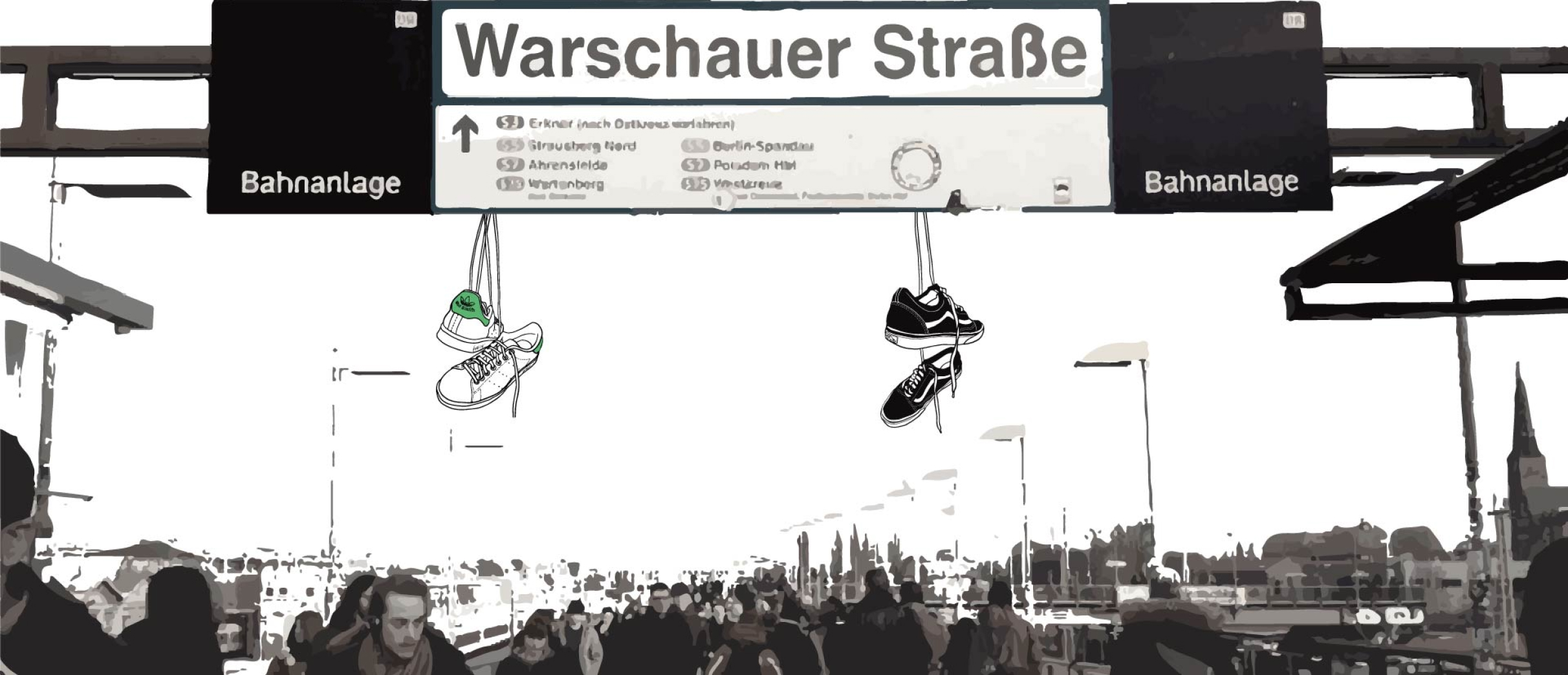 street sign warschauer strasse